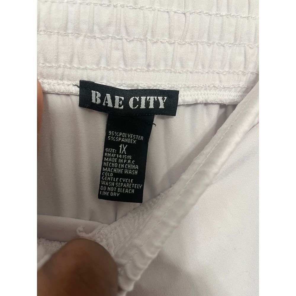 Bae city women's joggers leggings pants. White gold drawstring XL 1X - Picture 4 of 9